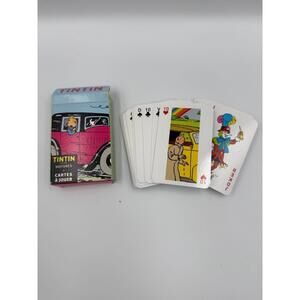 Jeux cartes à jouer Tintin: Les voitures de Tintin EN Français Playing Cards